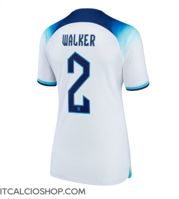 Inghilterra Kyle Walker #2 Prima Maglia Femmina Mondiali 2022 Manica Corta
